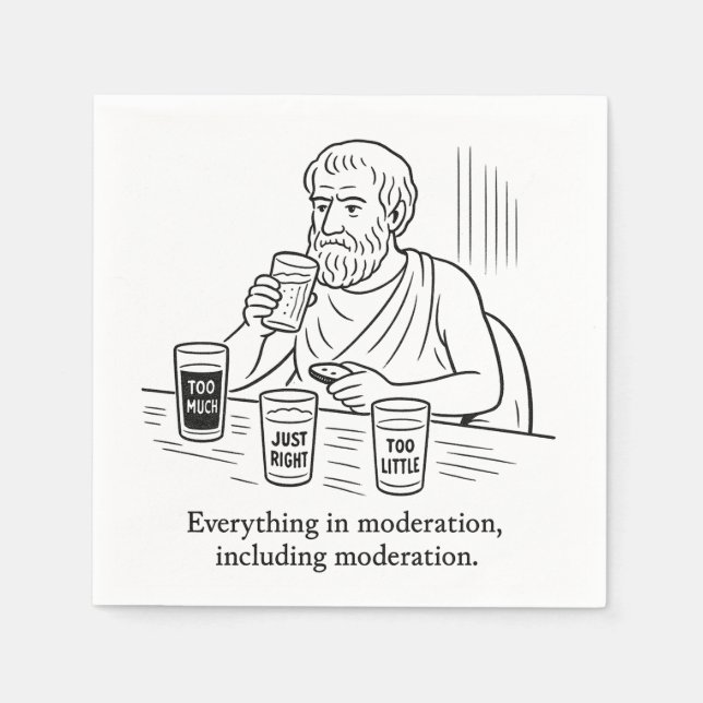 Aristoteles guide till måttfullhet pappersservett (Framsidan)