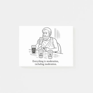 Aristoteles guide till måttfullhet post-it block