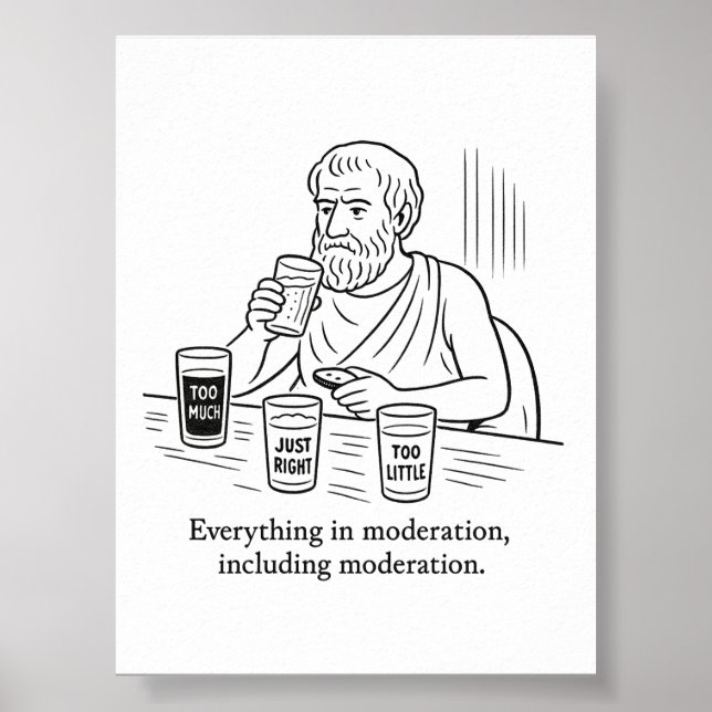 Aristoteles guide till måttfullhet poster (Framsidan)