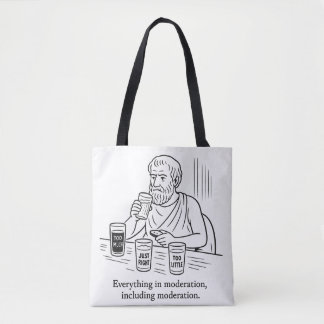 Aristoteles guide till måttfullhet tygkasse