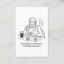 Aristoteles guide till måttfullhet visitkort