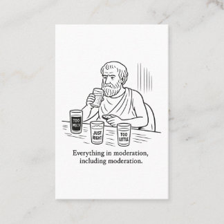 Aristoteles guide till måttfullhet visitkort