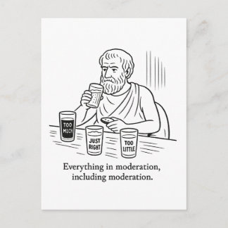 Aristoteles guide till måttfullhet vykort