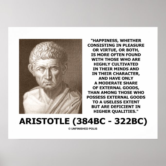 Aristoteles Happiness Cultivated Minds Character Poster (Framsidan)