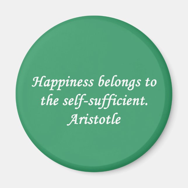 Aristoteles Happiness Quote Magnet (Framsidan)