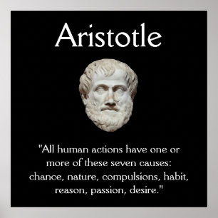 Aristoteles - Human Behavior Quote Poster
