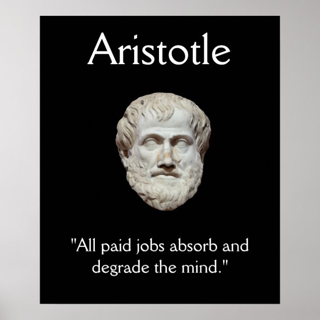 Aristoteles - Jobs Working Mind Quote Poster (Framsidan)