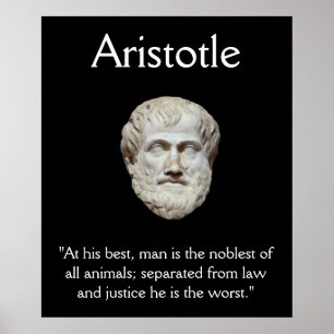 Aristoteles - Juridisk citat Poster