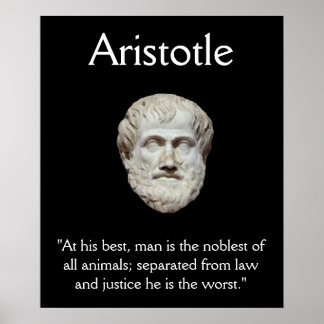 Aristoteles - Juridisk citat Poster