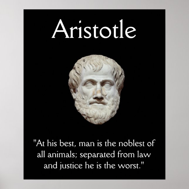 Aristoteles - Juridisk citat Poster (Framsidan)