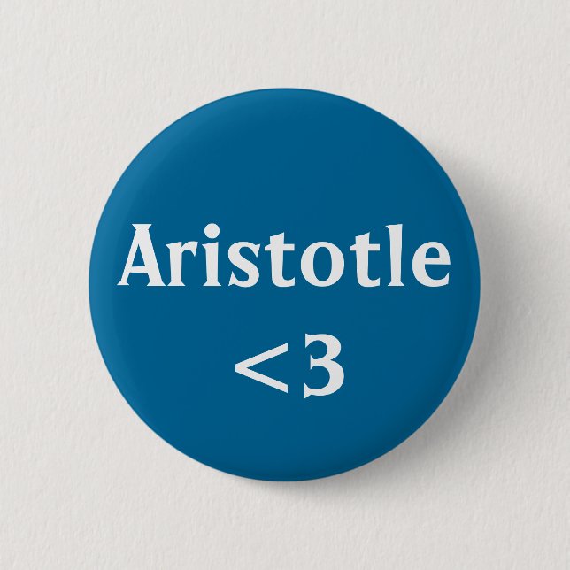 Aristoteles Kärlek grekiska filosopher Knapp (Framsida)