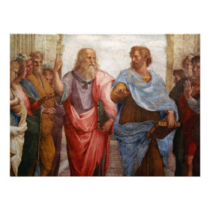 Aristoteles och Plato av Raphael Fototryck