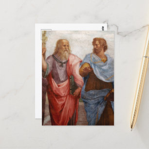 Aristoteles och Plato av Raphael Vykort