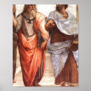 Aristoteles och Plato Poster