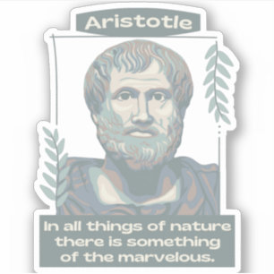 Aristoteles Porträtt och citat Klistermärken