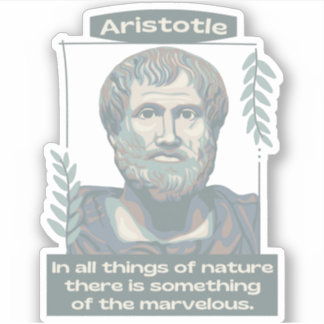 Aristoteles Porträtt och citat Klistermärken