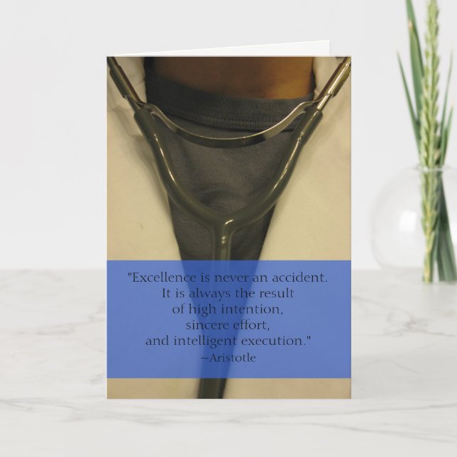 Aristoteles Quote Medical School Studenten Kort (Framsida)