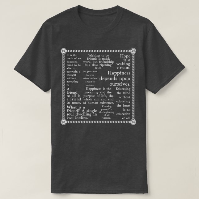 Aristoteles Quotes T Shirt (Design framsida)