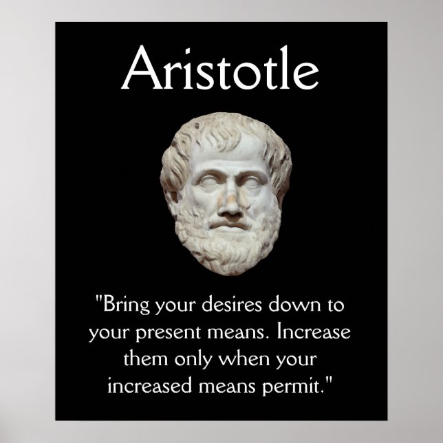 Aristoteles - Self Control and Money Quote Poster (Framsidan)