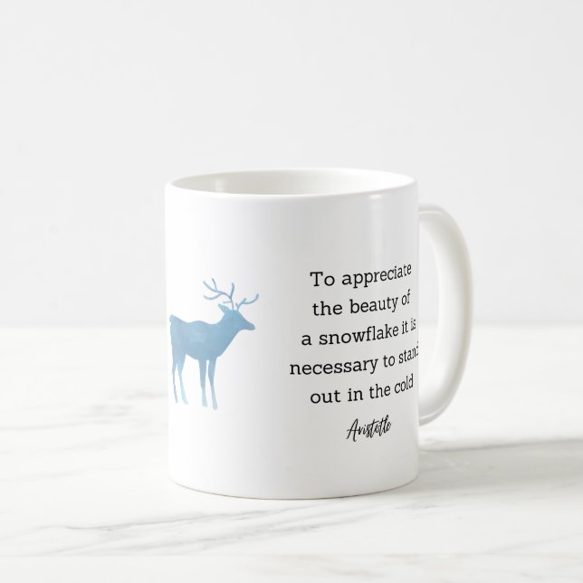 Aristoteles Vintercitat Dekoration För Hemmet Kaffemugg (Framsida höger)