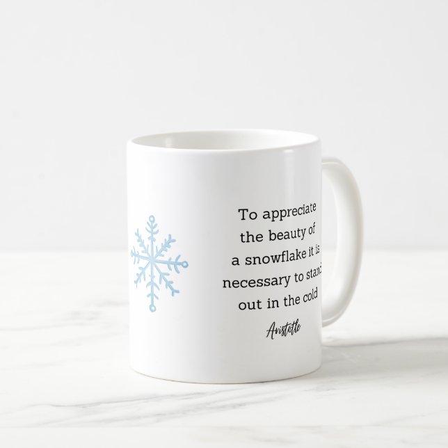 Aristoteles Vintercitat Dekoration För Hemmet Kaffemugg (Framsida höger)
