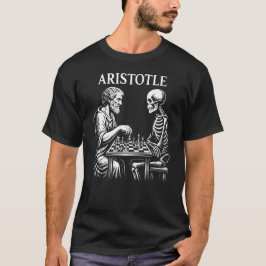 Aristoteles vs Skelett Schack T Shirt