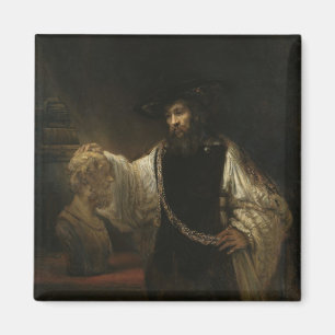 Aristotle (384-322 BC) med en byst av Homer Magnet