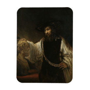 Aristotle (384-322 BC) med en byst av Homer Magnet