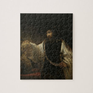 Aristotle (384-322 BC) med en byst av Homer Pussel