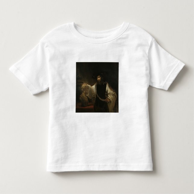 Aristotle (384-322 BC) med en byst av Homer Tee Shirt (Framsida)