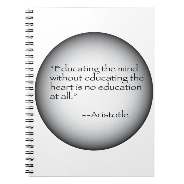 Aristotle citationstecken anteckningsbok (Framsidan)