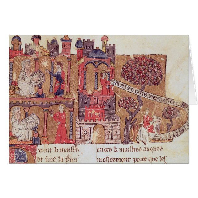 Aristotle instruerar Alexander underbaren in Hälsningskort (Framsidan Horizontal)
