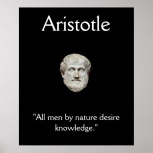 Aristotle - kunskapscitationstecken poster