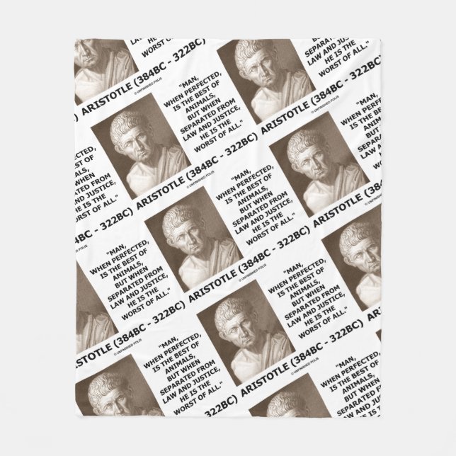 Aristotle man som är bäst av värst djurlagrättvisa fleecefilt (Framsidan)