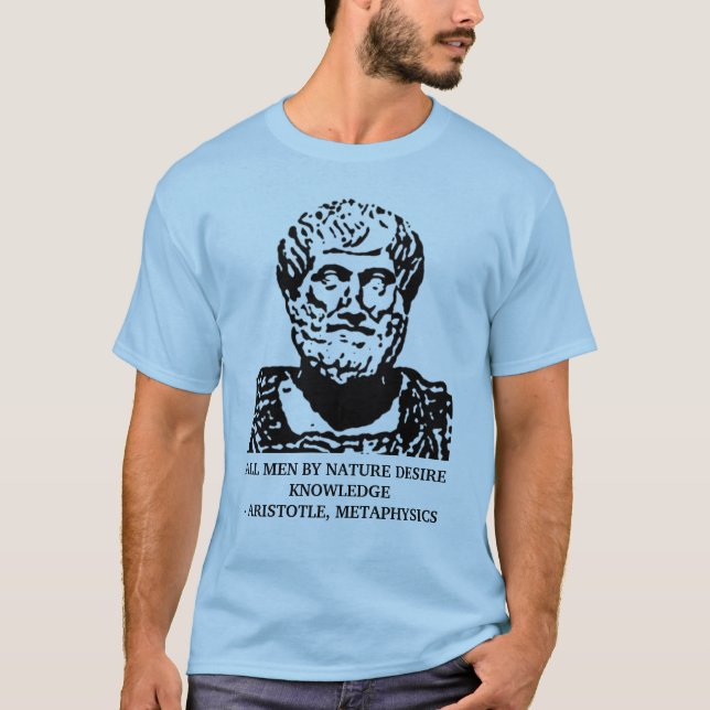 Aristotle metafysikcitationstecken t-shirt (Framsida)