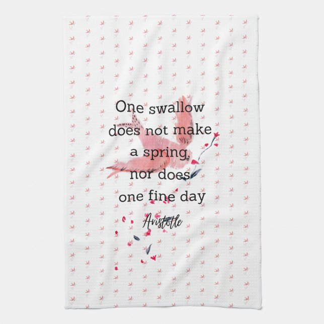 Aristotle Spring Quote Decor For Home Kökshandduk (Vertikal)