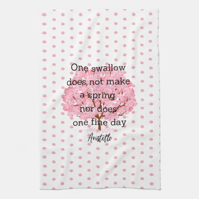 Aristotle Spring Quote Decor For Home Kökshandduk (Vertikal)