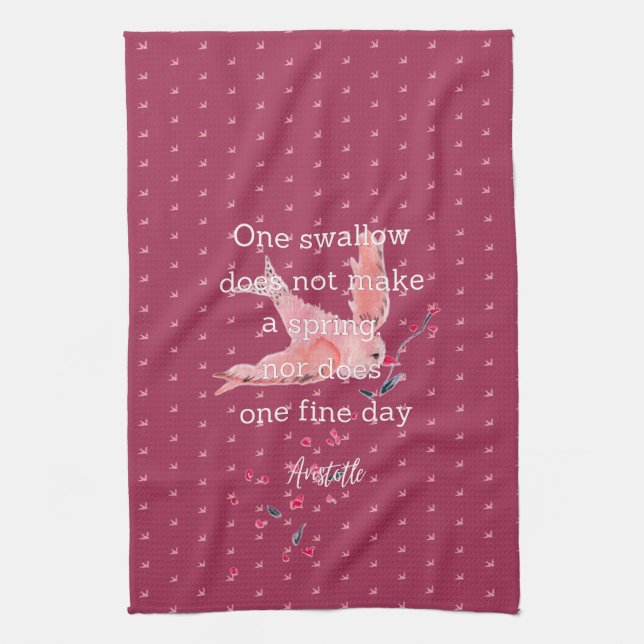 Aristotle Spring Quote Decor For Home Kökshandduk (Vertikal)