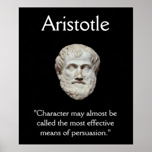 Aristotle - tecken- och övertalningcitationstecke poster