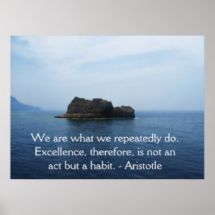 Aristotle utmärkthetQuotation Poster