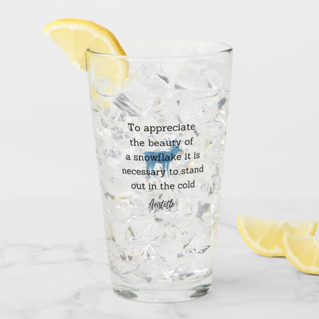 Aristotle Winter Quote Decor For Home Glaskopp (Framsida Ice)