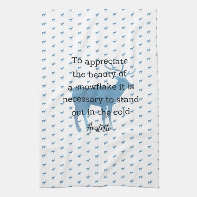 Aristotle Winter Quote Decor For Home Kökshandduk (Vertikal)