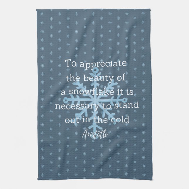 Aristotle Winter Quote Decor For Home Kökshandduk (Vertikal)