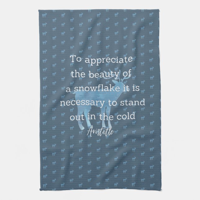 Aristotle Winter Quote Decor For Home Kökshandduk (Vertikal)