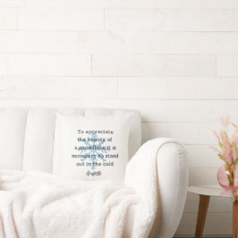 Aristotle Winter Quote Decor For Home Kudde