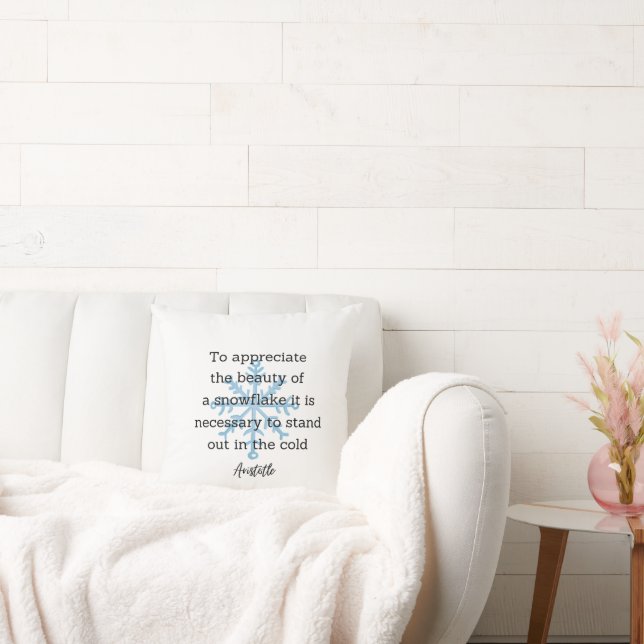 Aristotle Winter Quote Decor For Home Kudde (Soffa)