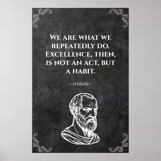 Aristotle wise quote. Wisdom  Poster (Framsidan)