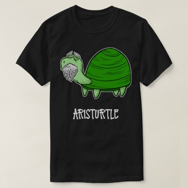 Aristurtle Aristoteles as a Turtle Pun T Shirt (Design framsida)
