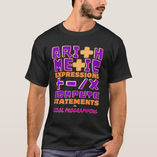Aritmetiska uttryck i Cobol Programming T Shirt (Framsida)