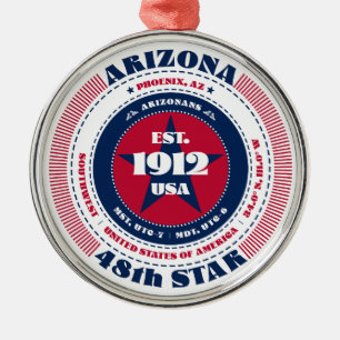 Arizona 48:e statliga julprydnaden julgransprydnad metall